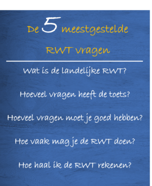 Meestgestelde vragen over de RWT pabo